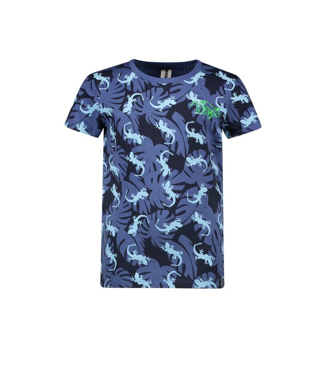 B.Nosy Jongens t-shirt AOP - Gecko blauw AOP