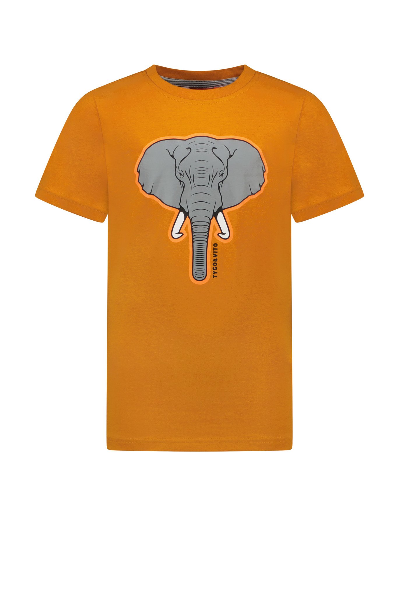 Tygo & Vito Jongens t-shirt olifant - Goud geel