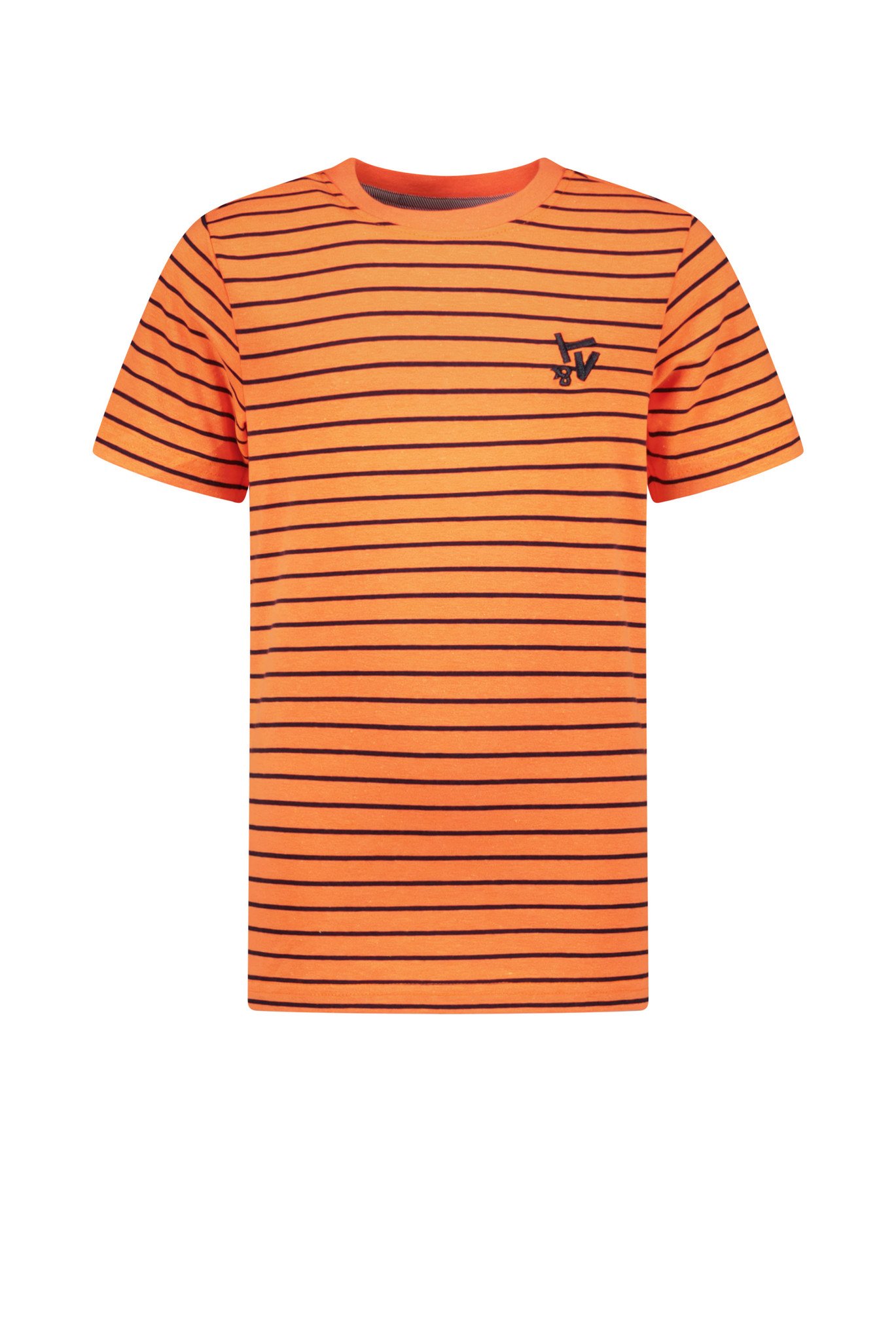 TYGO & vito jongens gestreept t-shirt Neon Orange Clownfish