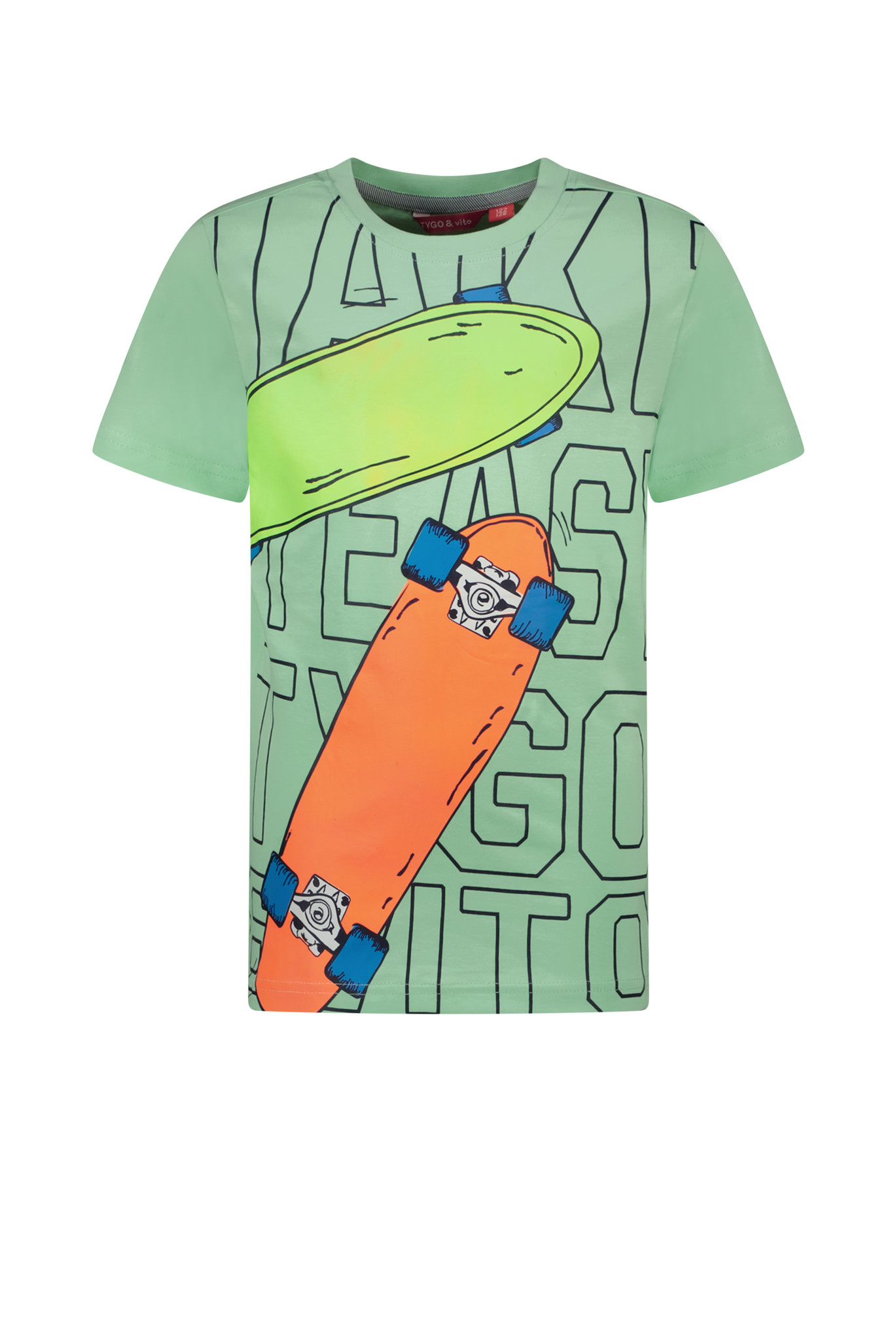 Tygo & Vito Jongens t-shirt print - Mint groen