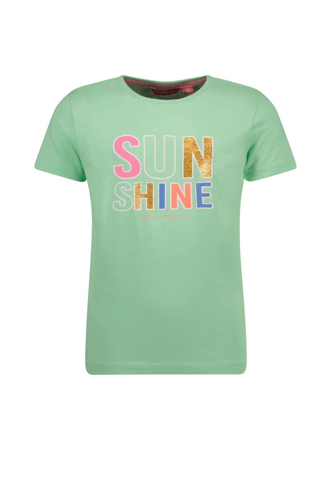 Tygo & Vito Meisjes t-shirt Sunshine - Mint groen