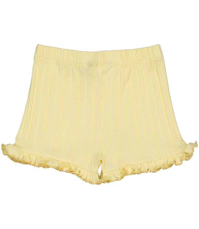 LEVV Little Meisjes short - Estrela - Vanille geel