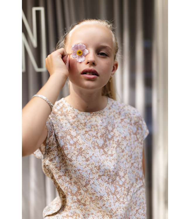 LEVV Meisjes blouse - Djada - AOP Multi abstract