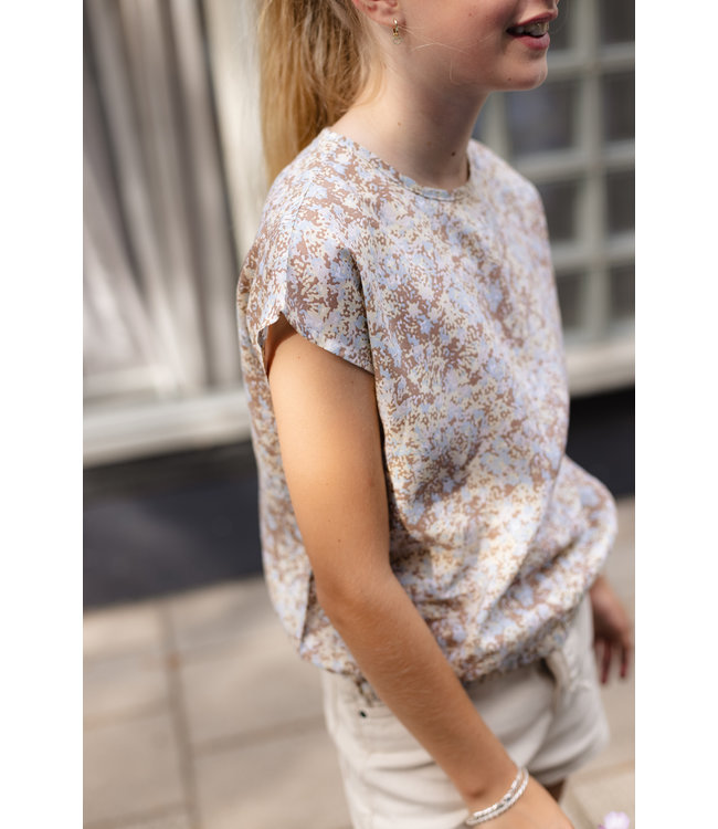 LEVV Meisjes blouse - Djada - AOP Multi abstract