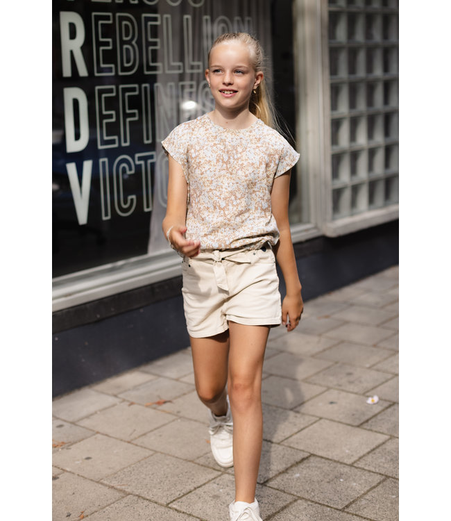 LEVV Meisjes blouse - Djada - AOP Multi abstract