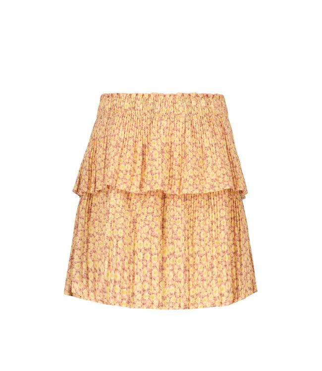 Like Flo Meisjes rok plisse 2-laags - Bloemen