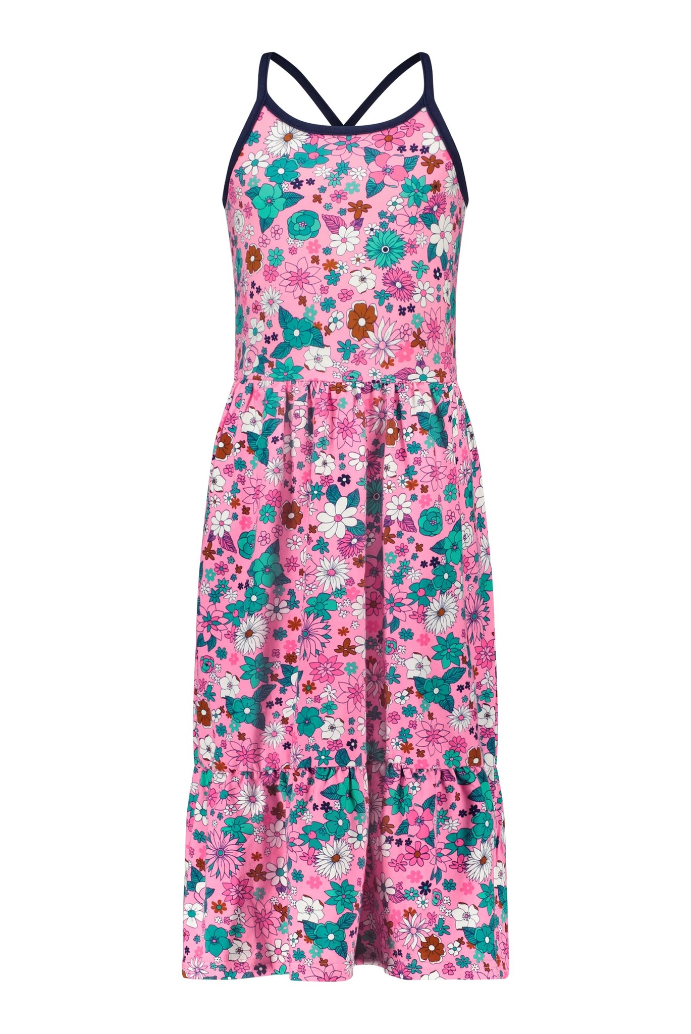 B.Nosy Meisjes jurk midi - Cute flower AOP B.Nosy Meisjes jurk midi - Cute flower AOP