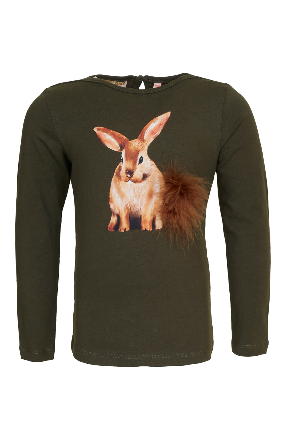 Someone Meisjes shirt - Perrine-SG-03-C - Khaki groen Someone Meisjes shirt - Perrine-SG-03-C - Khaki groen