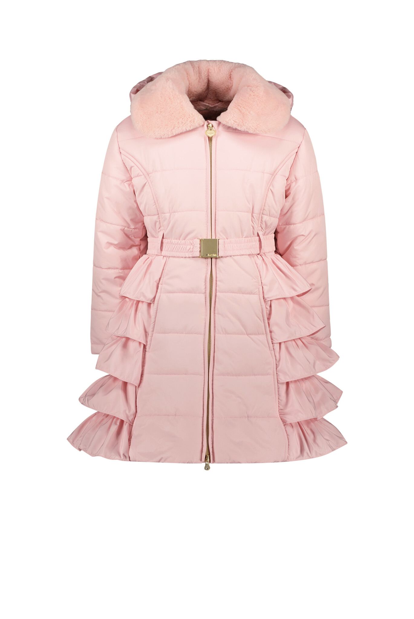 Le Chic Meisjes winterjas ruffel - Berlina - Cotton candy Le Chic Meisjes winterjas ruffel - Berlina - Cotton candy