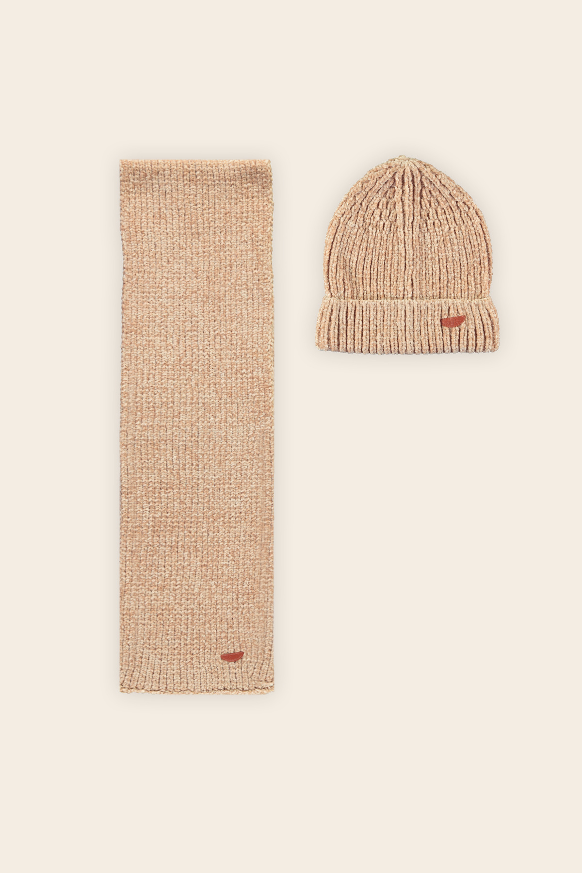 NoNo Meisjes sjaal en muts - Raya - Beige goud NoNo Meisjes sjaal en muts - Raya - Beige goud