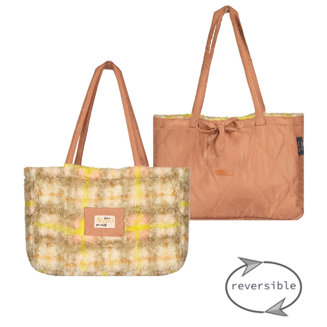 NoNo Meisjes tas reversbiel - Twistote - Taupe NoNo Meisjes tas reversbiel - Twistote - Taupe
