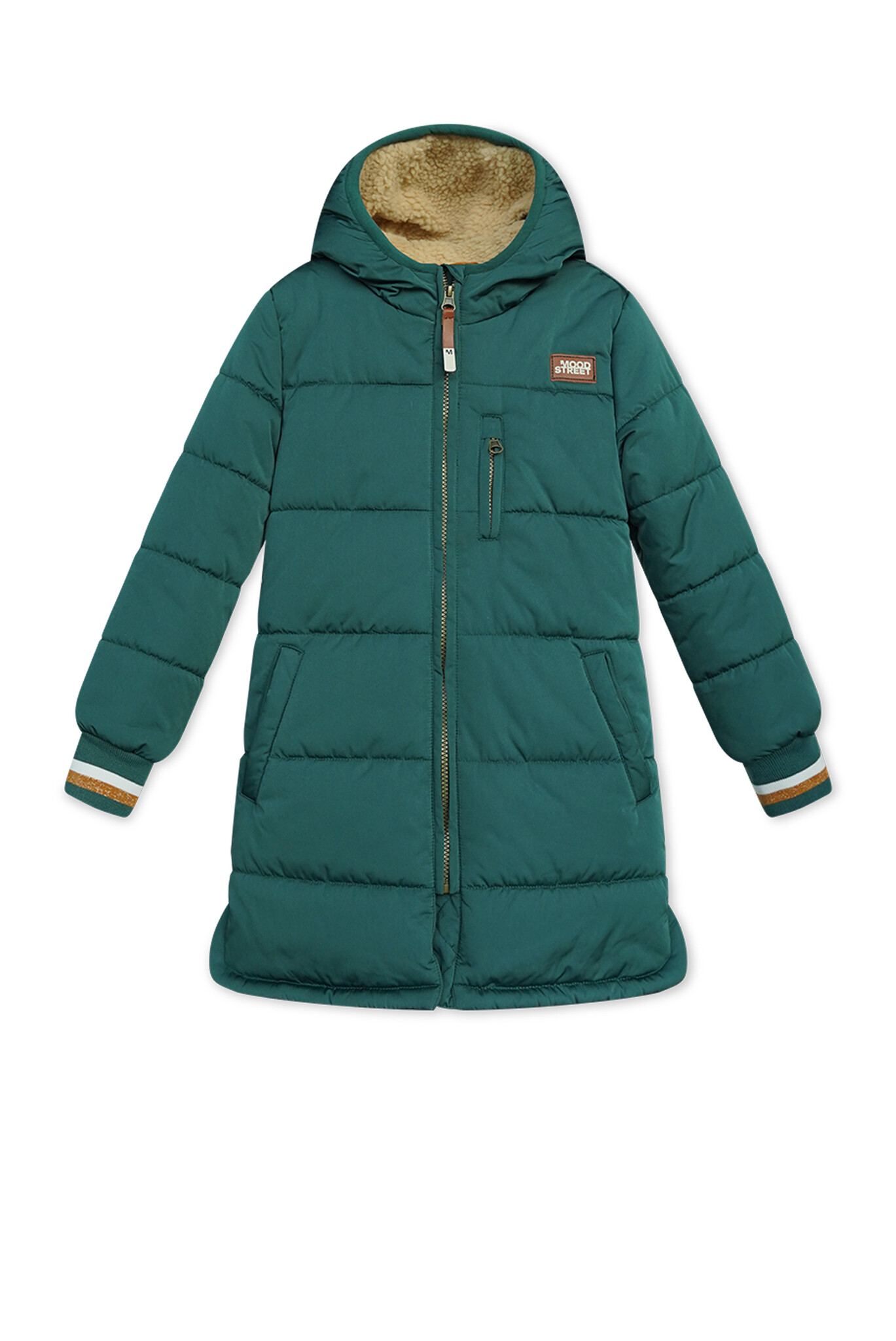 Moodstreet Meisjes winterjas parka - Flessen groen Moodstreet Meisjes winterjas parka - Flessen groen