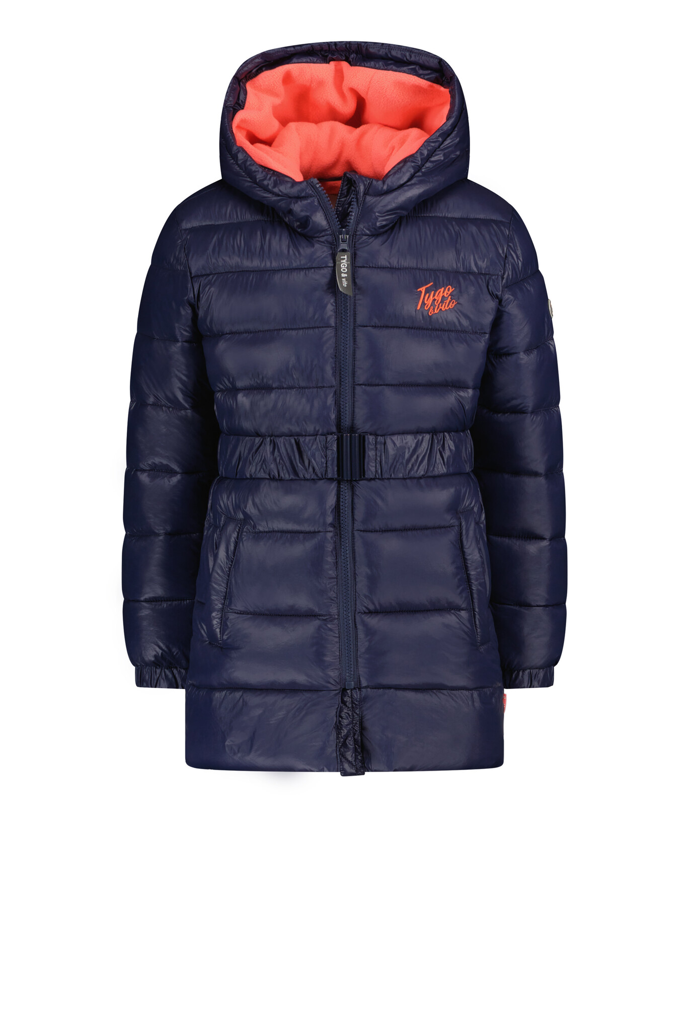 Tygo & Vito Meisjes winterjas lang - Jasmijn - Navy blauw Tygo & Vito Meisjes winterjas lang - Jasmijn - Navy blauw
