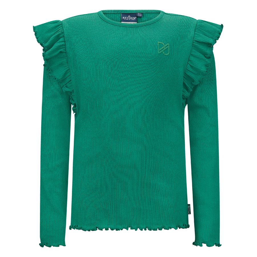 Retour jeans Vera Meisjes T-shirt - beetle green - Maat 158/164