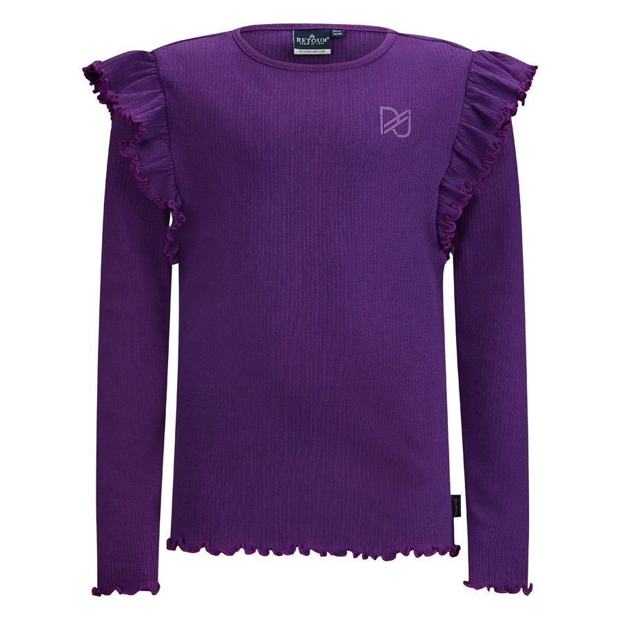 Retour jeans Vera Meisjes T-shirt - bright purple - Maat 122/128