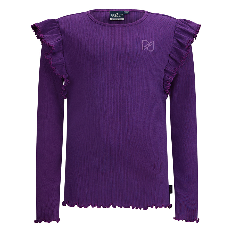 Retour jeans Vera Meisjes T-shirt - bright purple - Maat 146/152