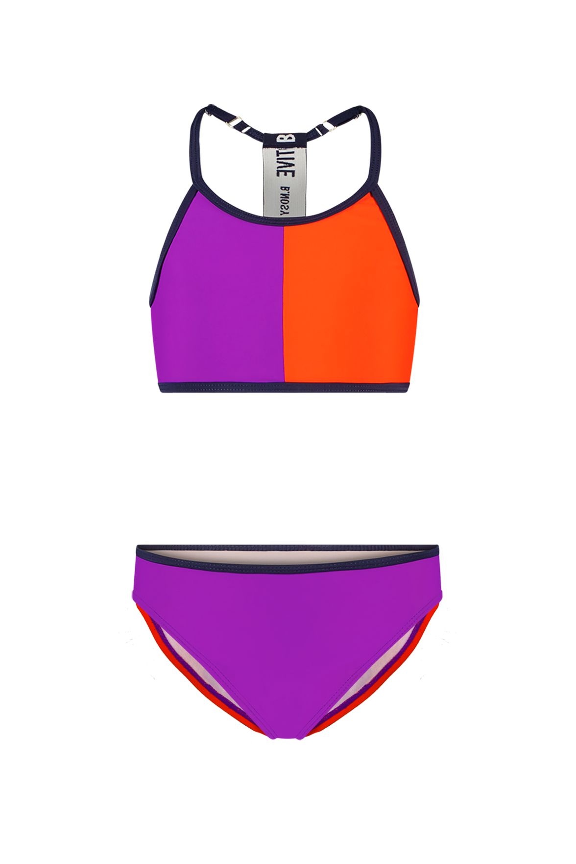 B.Nosy Meisjes bikini sportief AOP - Electric grape B.Nosy Meisjes bikini sportief AOP - Electric grape