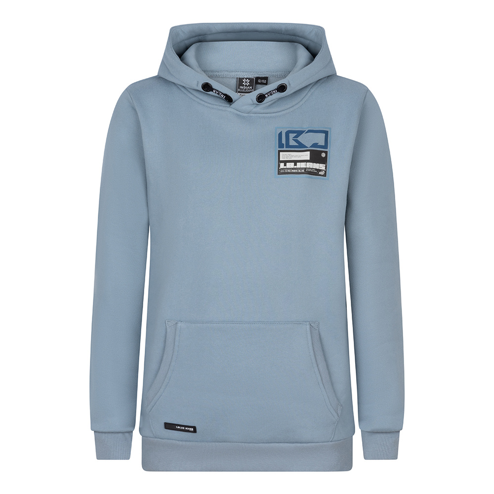 Indian Blue Jeans Jongens hoodie - Azure blauw Indian Blue Jeans Jongens hoodie - Azure blauw