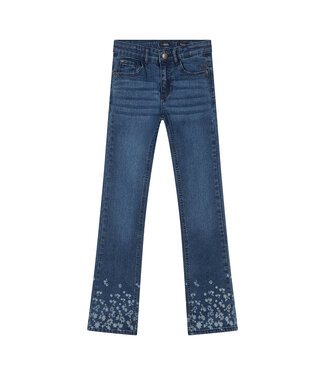 Indian Blue Jeans Meisjes flair jeansbroek Lola AOP - Medium denim