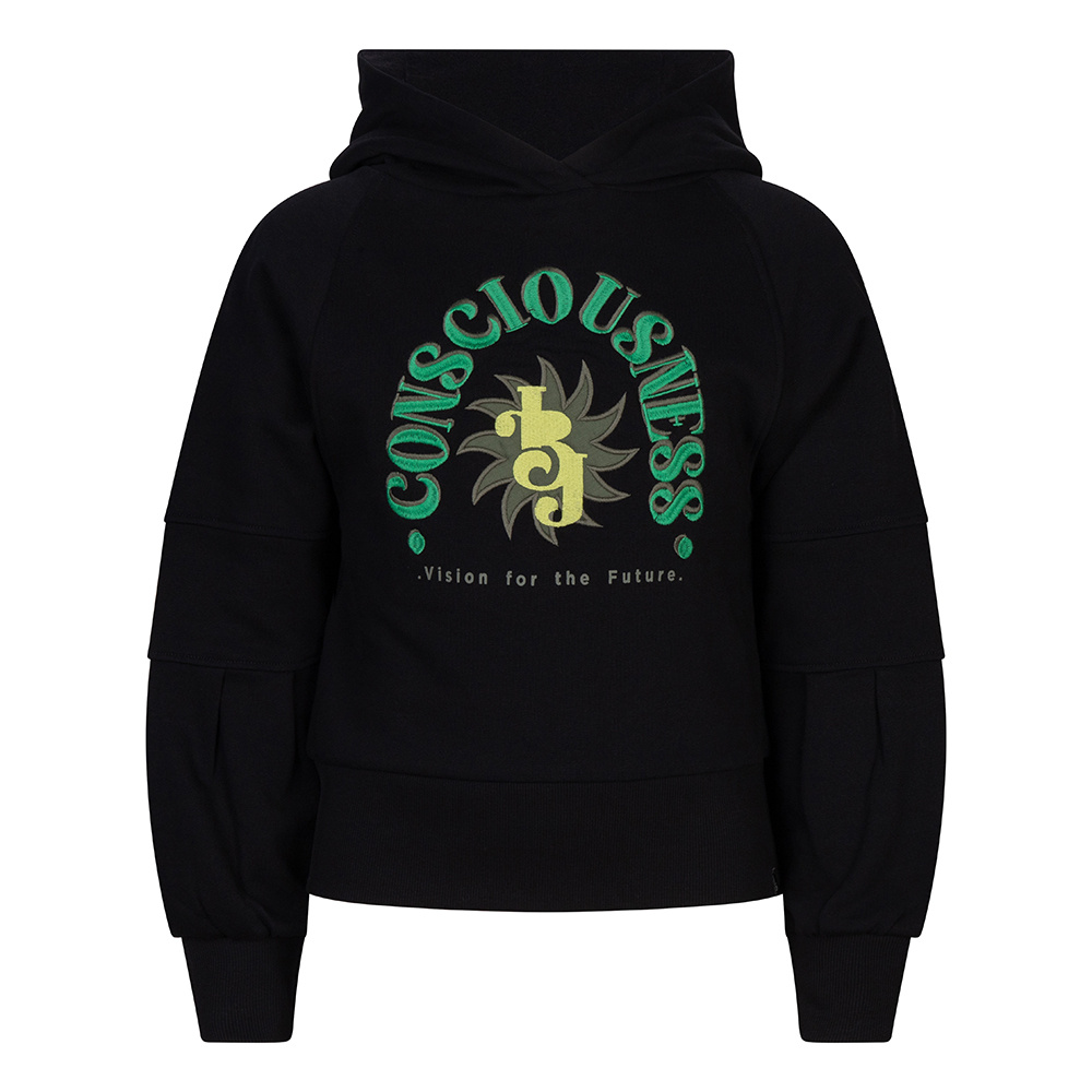 Meisjes hoodie Consciousness - Zwart