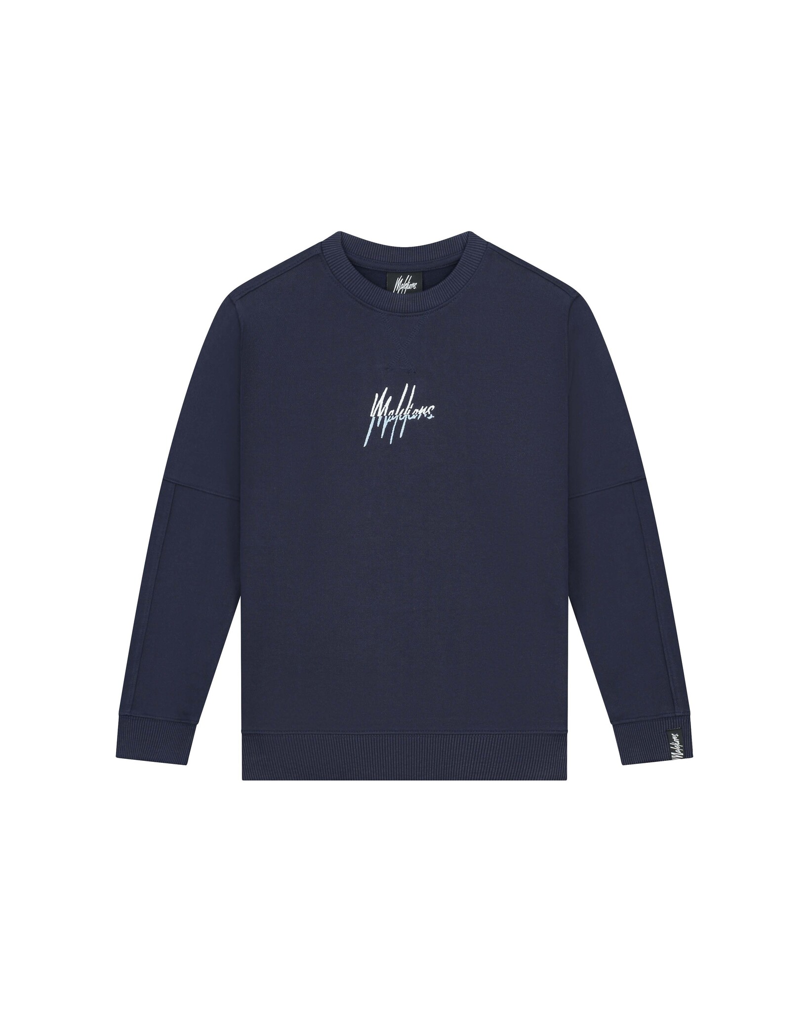 Malelions Sweater Split essentials - Navy blauw / Licht blauw Malelions Sweater Split essentials - Navy blauw / Licht blauw
