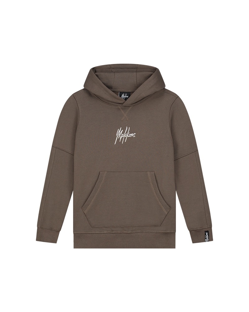 Malelions Hoodie Split essentials - Bruin / Beige Malelions Hoodie Split essentials - Bruin / Beige