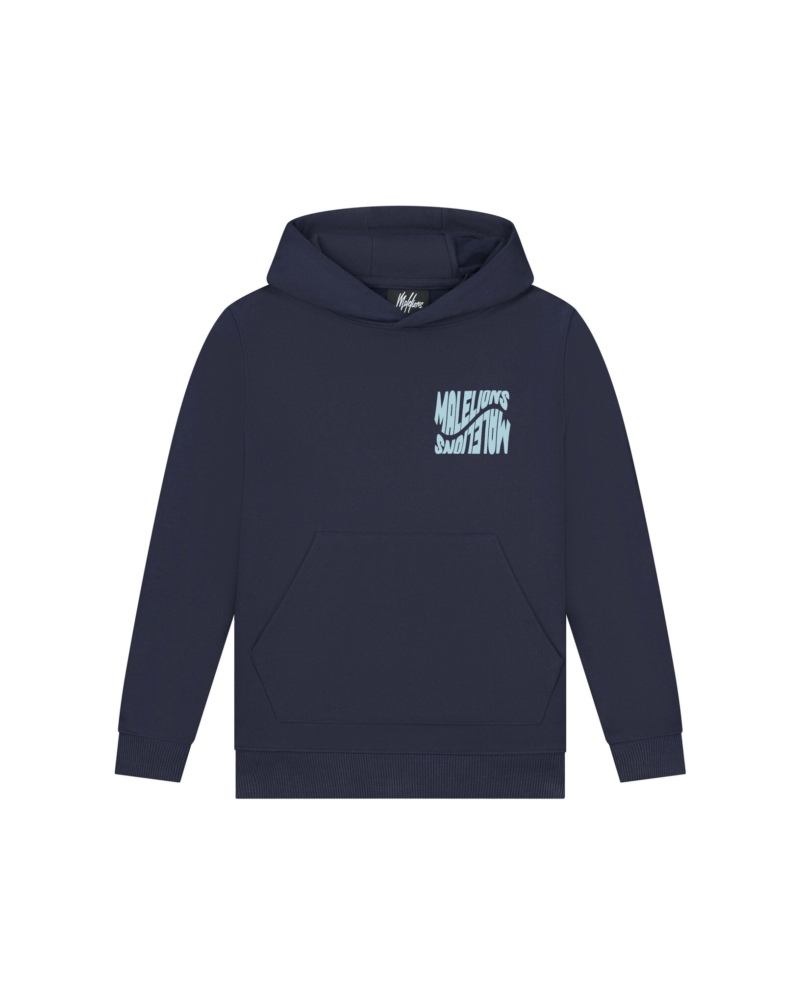 Jongens hoodie Wave graphic - Navy blauw
