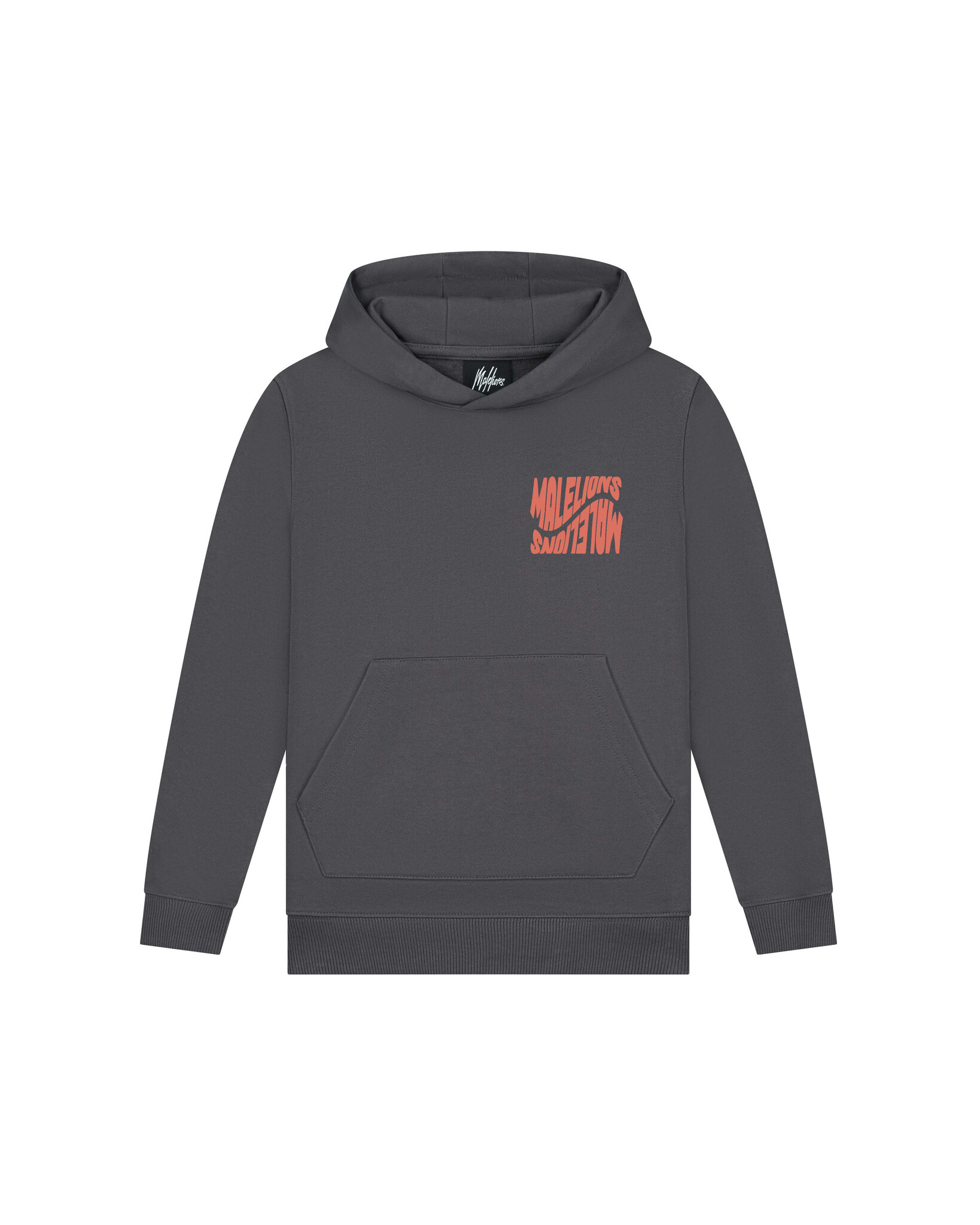 Jongens hoodie Wave graphic - Ijzer grijs