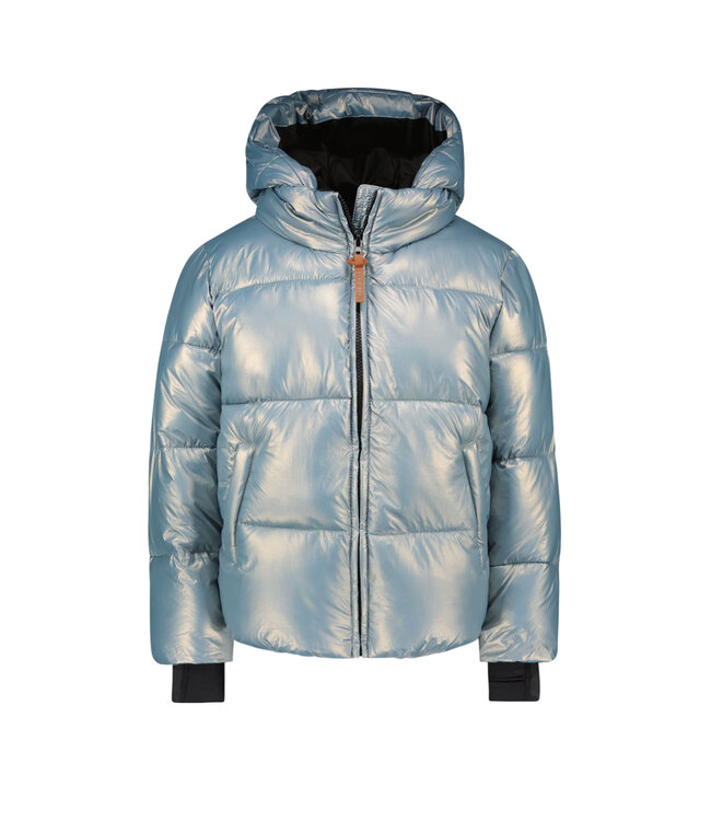 Like Flo Meisjes winterjas kort met capuchon - Aqua