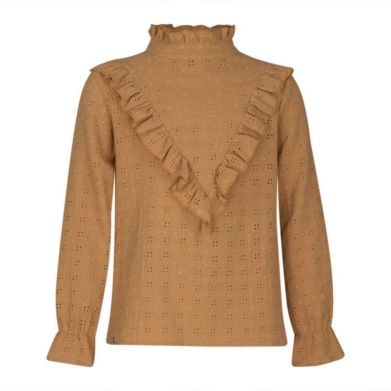 KIEstone Meisjes top - Spoty - Camel KIEstone Meisjes top - Spoty - Camel