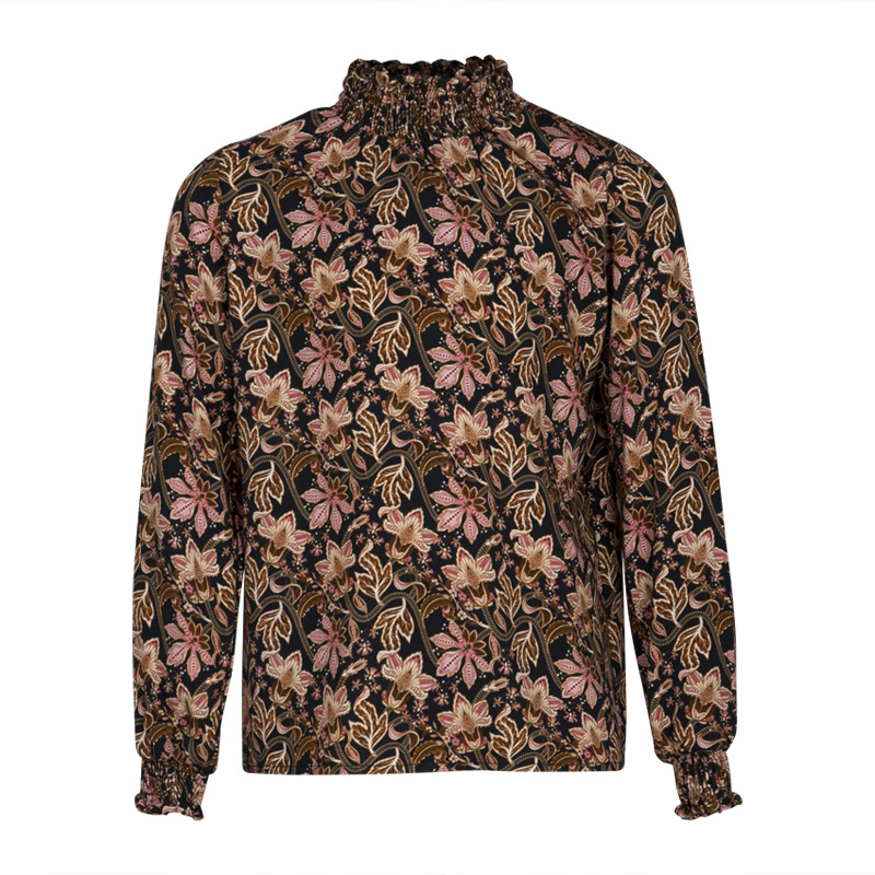 KIEstone Meisjes top - Fieke - Bruin bloemen KIEstone Meisjes top - Fieke - Bruin bloemen