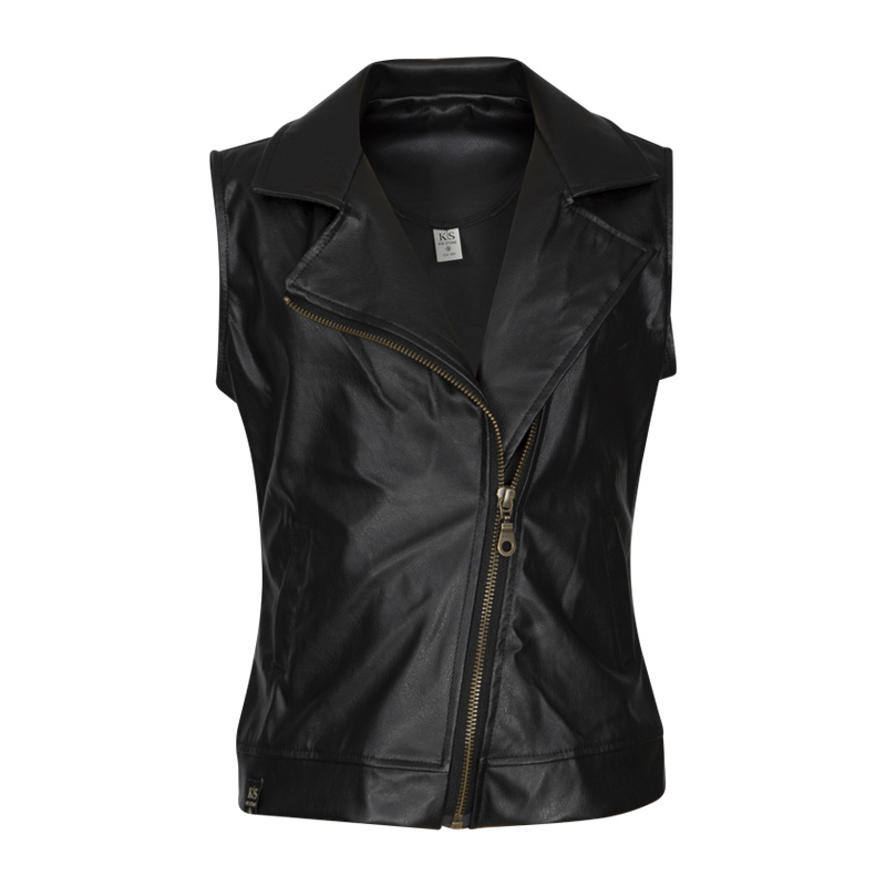KIEstone Meisjes biker jasje - Jax - Zwart KIEstone Meisjes biker jasje - Jax - Zwart