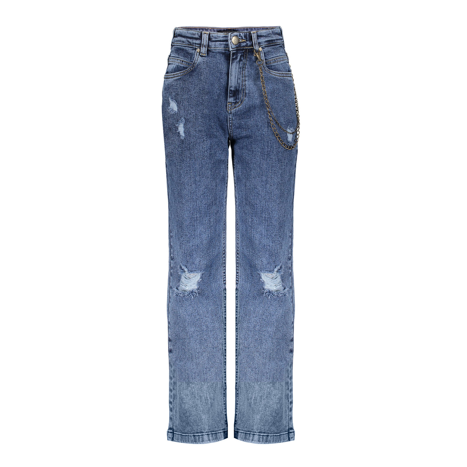 Frankie & Liberty Meisjes broek - Frankie straight leg - Blauw denim Frankie & Liberty Meisjes broek - Frankie straight leg - Blauw denim