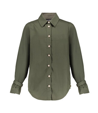Frankie & Liberty Meisjes blouse - Kyra - Olijf groen