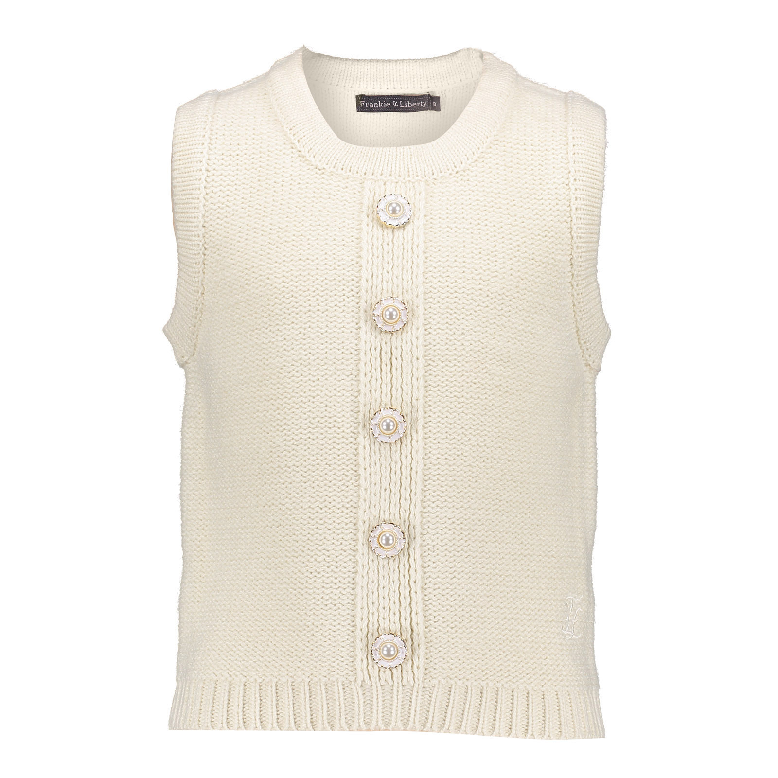 Frankie & Liberty Meisjes gilet gebreid - Kara - Zand Frankie & Liberty Meisjes gilet gebreid - Kara - Zand