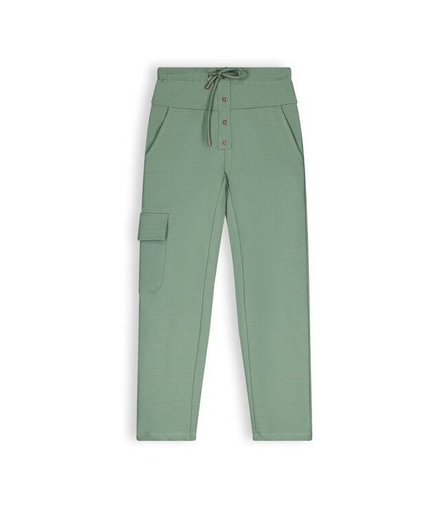 NoNo Meisjes sweat broek cargo - Soso - Loden Frost Groen