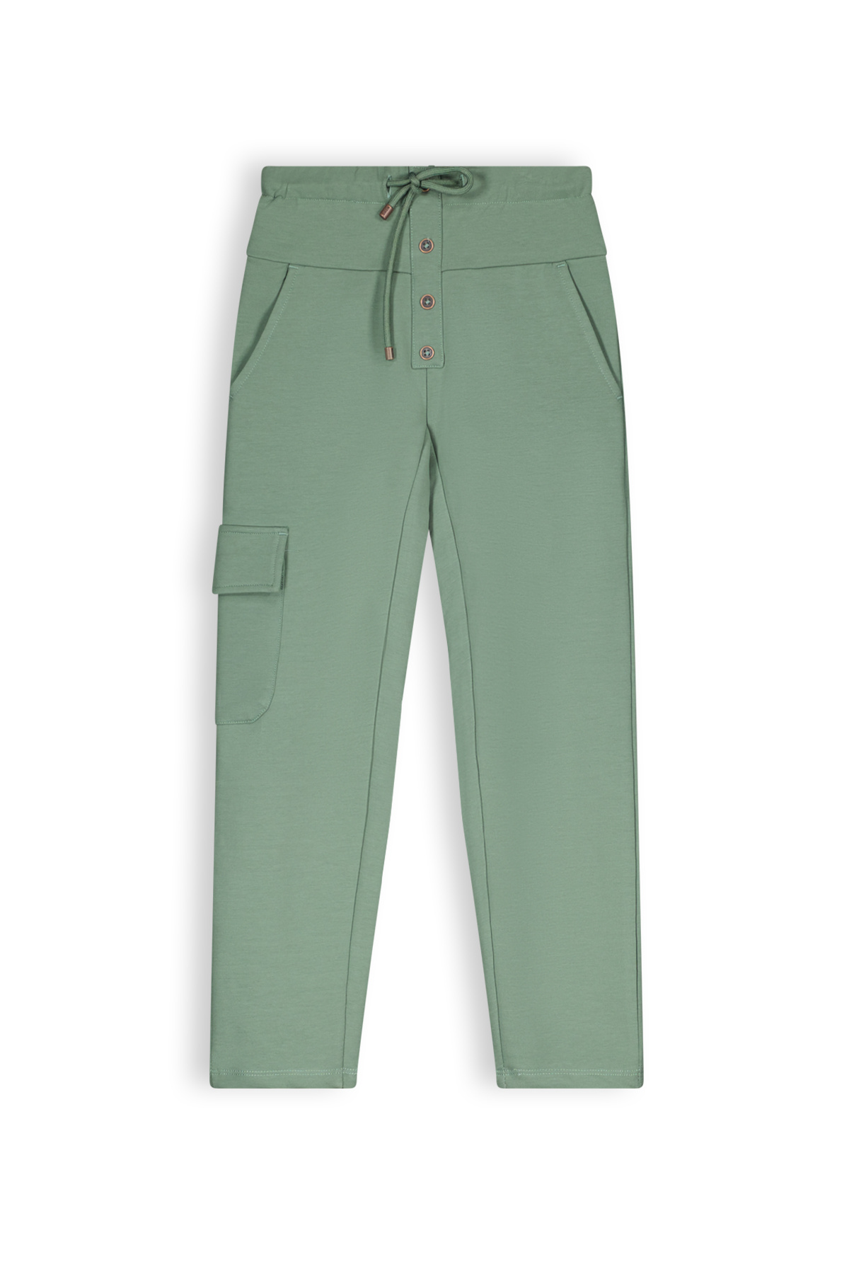 NoNo Meisjes sweat broek cargo - Soso - Loden Frost Groen