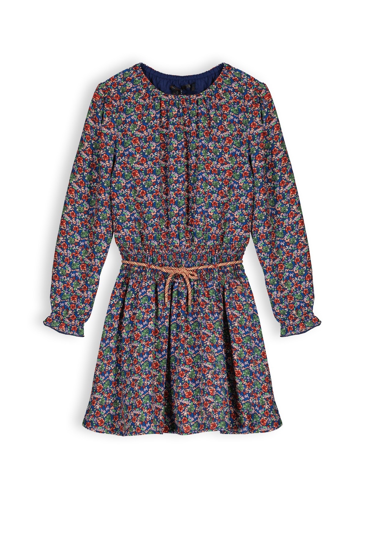 NoNo Meisjes jurk bloemen - Manyu - Ensign blauw NoNo Meisjes jurk bloemen - Manyu - Ensign blauw