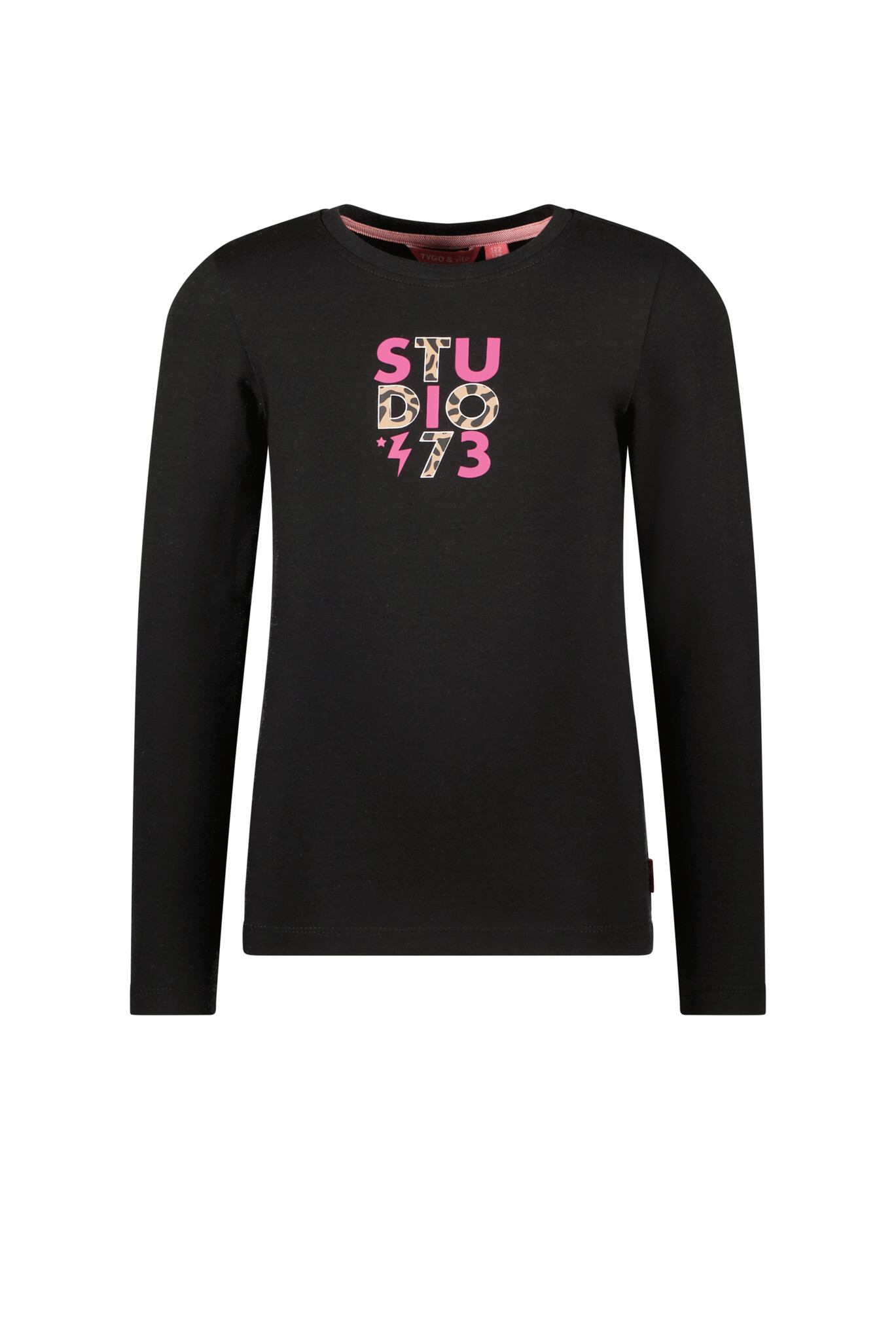 Tygo & Vito Meisjes shirt - Linde - Zwart Tygo & Vito Meisjes shirt - Linde - Zwart