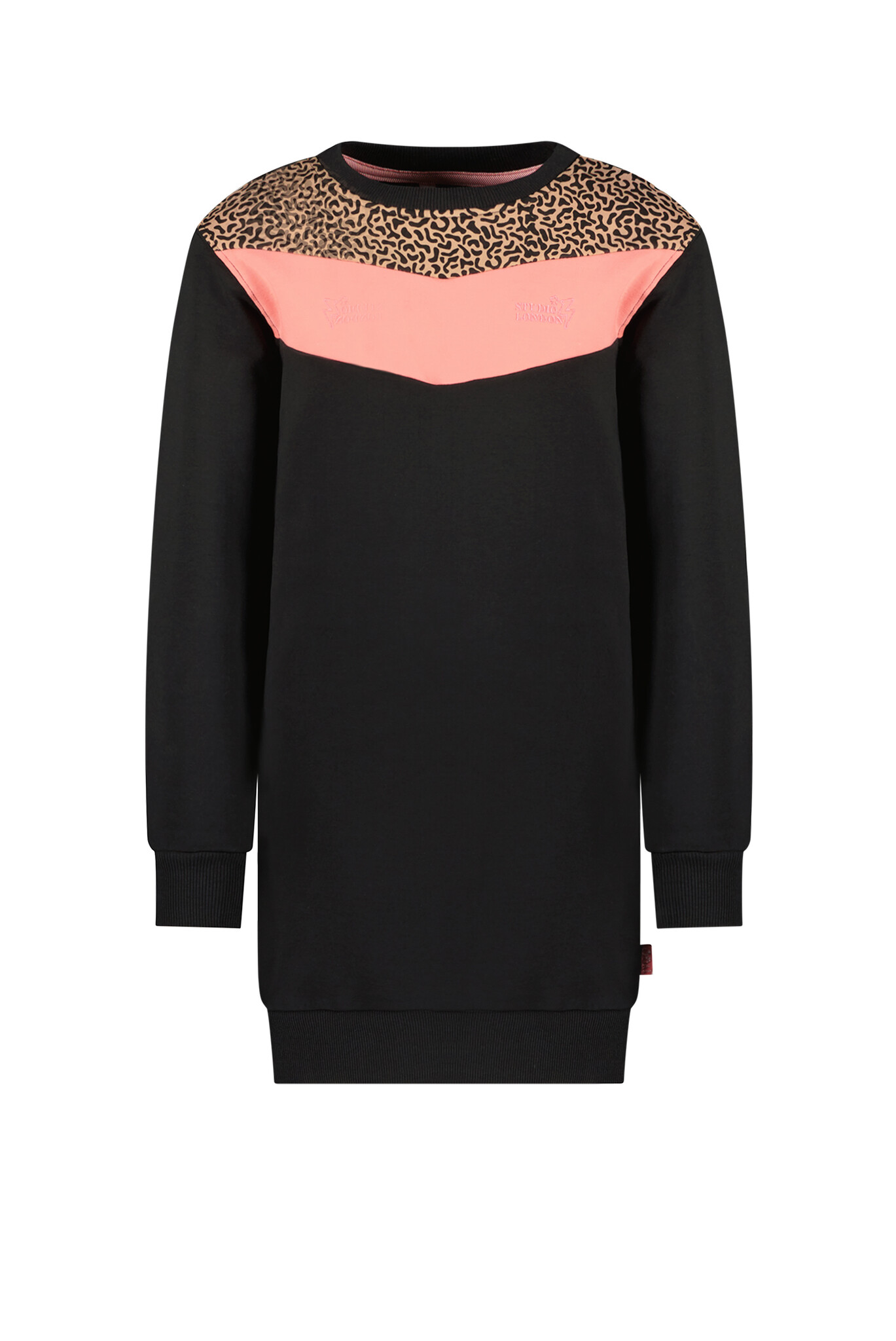 Tygo & Vito Meisjes sweat jurk - Demi - Zwart Tygo & Vito Meisjes sweat jurk - Demi - Zwart