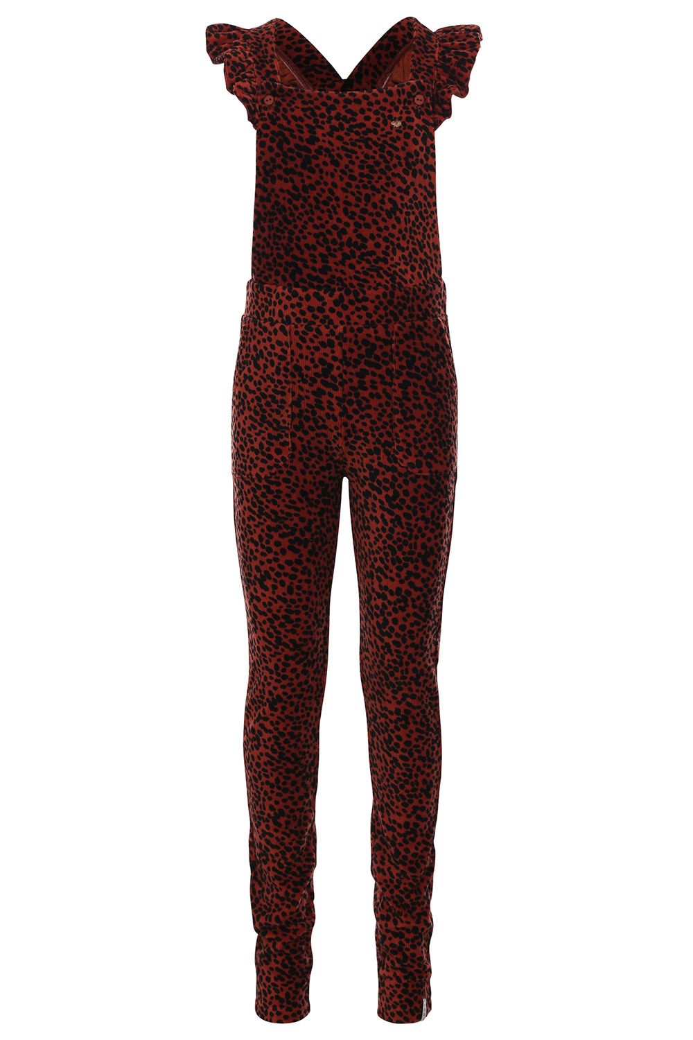 LOOXS Little Meisjes jumpsuit velvet rib - Spots AOP