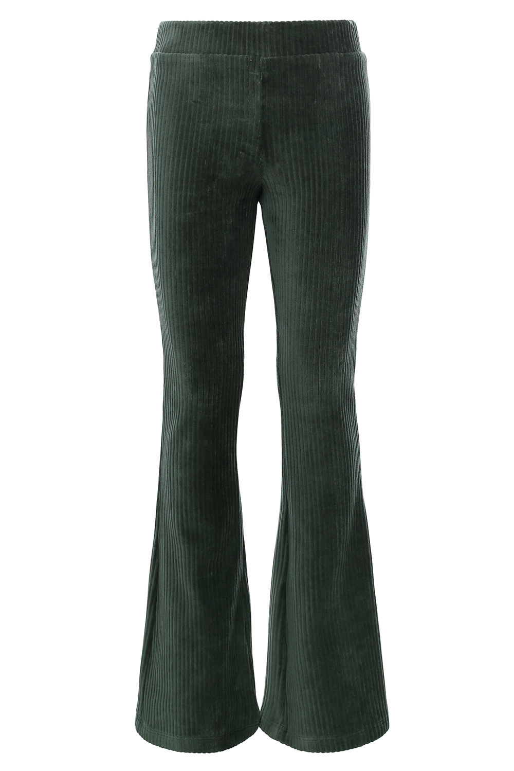 LOOXS Little Meisjes flair broek rib velours - Bos groen