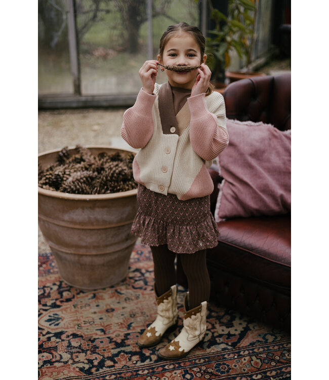 LEVV Meisjes rok - Finou - AOP VV zand