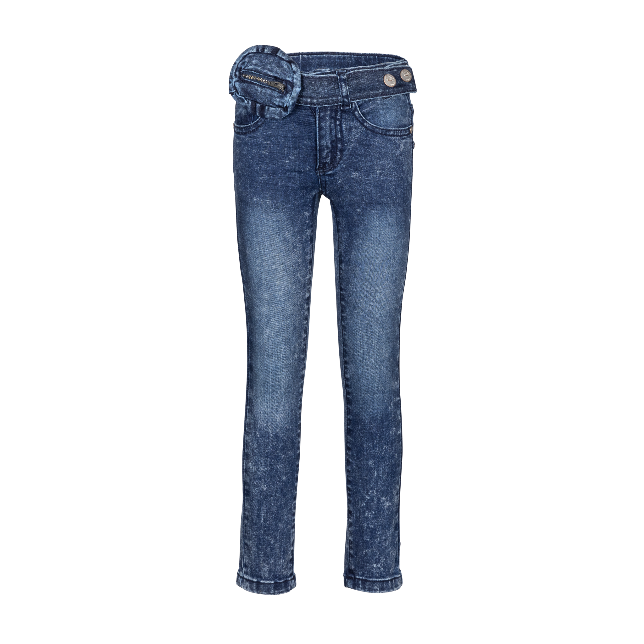 Dutch Dream denim Meisjes skinny jeans broek Ngombe - Blauw Dutch Dream denim Meisjes skinny jeans broek Ngombe - Blauw