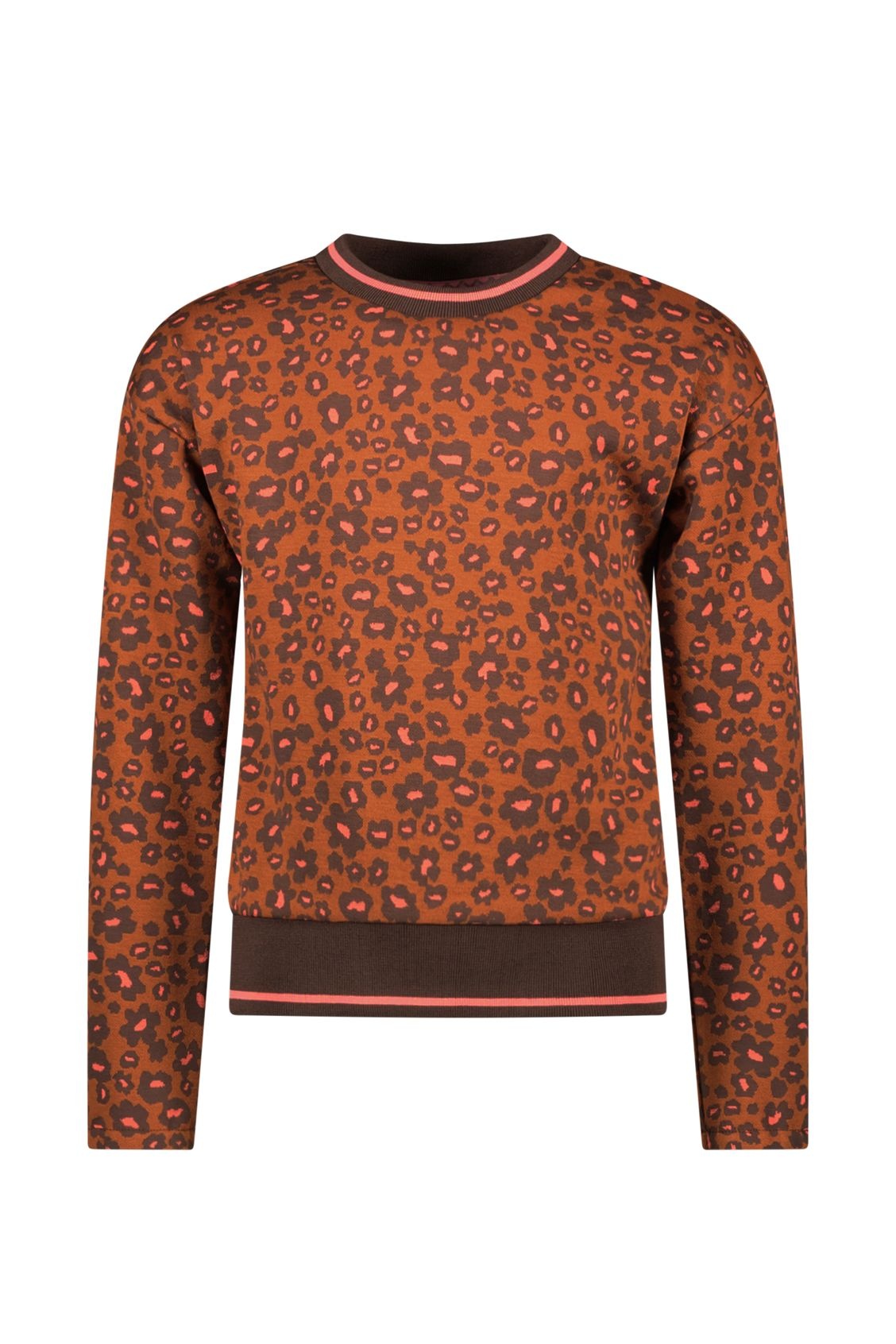 B.Nosy Meisjes sweater bruin - Bodine - Panter beyond AOP B.Nosy Meisjes sweater bruin - Bodine - Panter beyond AOP