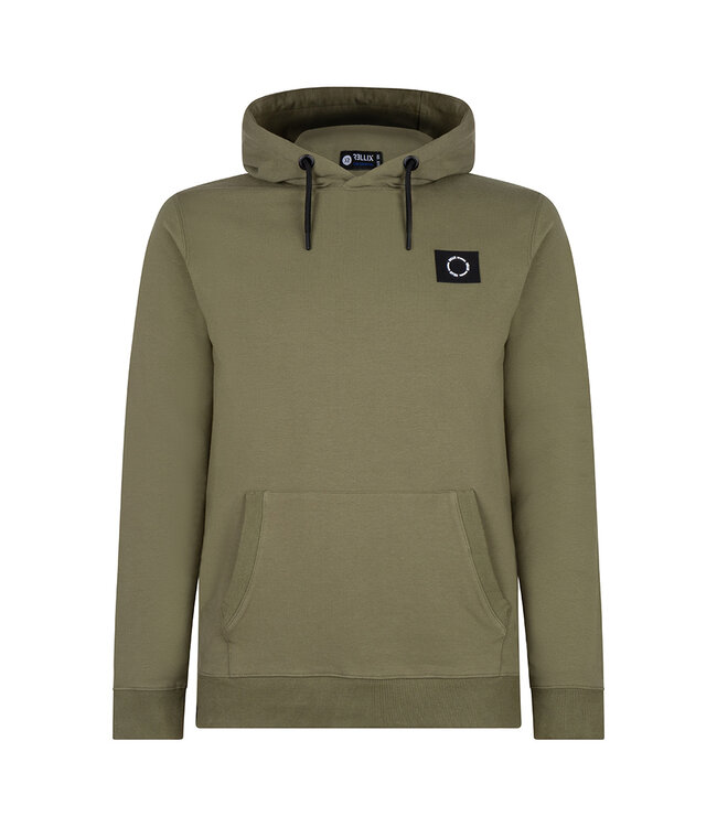 Rellix Jongens hoodie badge - Donker army groen