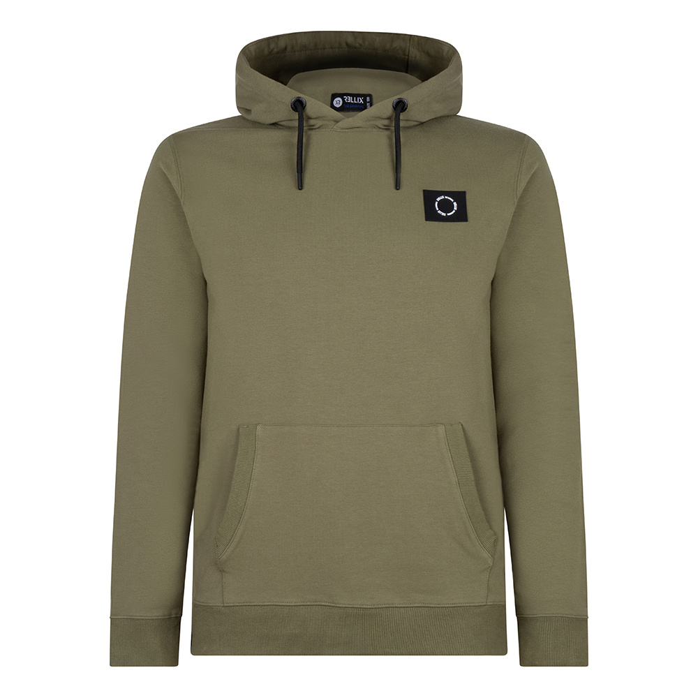 Rellix Jongens hoodie badge - Donker army groen Rellix Jongens hoodie badge - Donker army groen