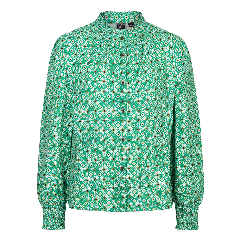 Indian Blue Jeans Meisjes shirt geometric print - Gras groen Indian Blue Jeans Meisjes shirt geometric print - Gras groen