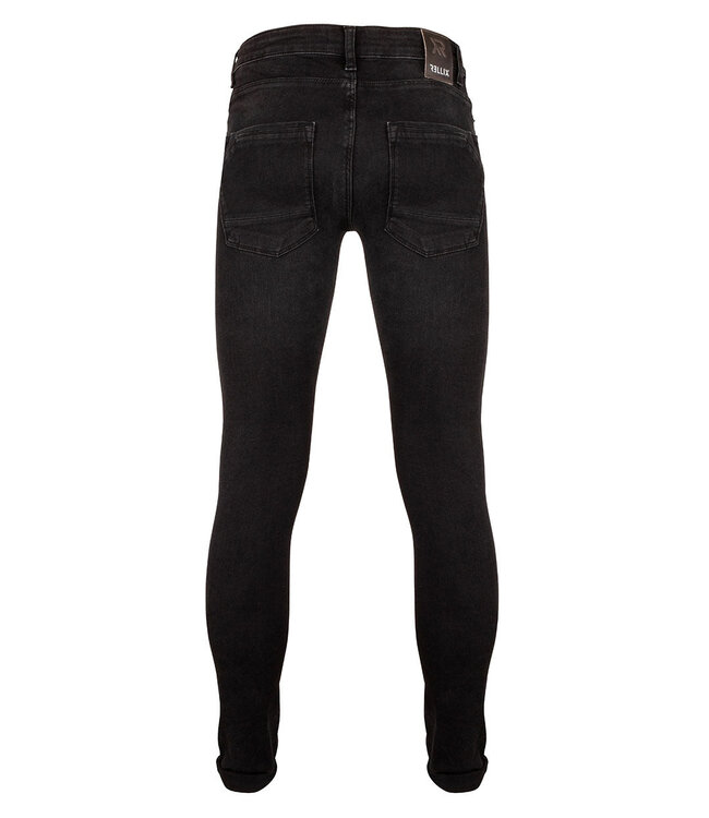 Rellix Jongens jeansbroek Xyan skinny - Zwart denim