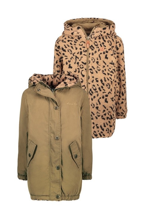Like Flo Meisjes winterjas reversibel - Army Like Flo Meisjes winterjas reversibel - Army